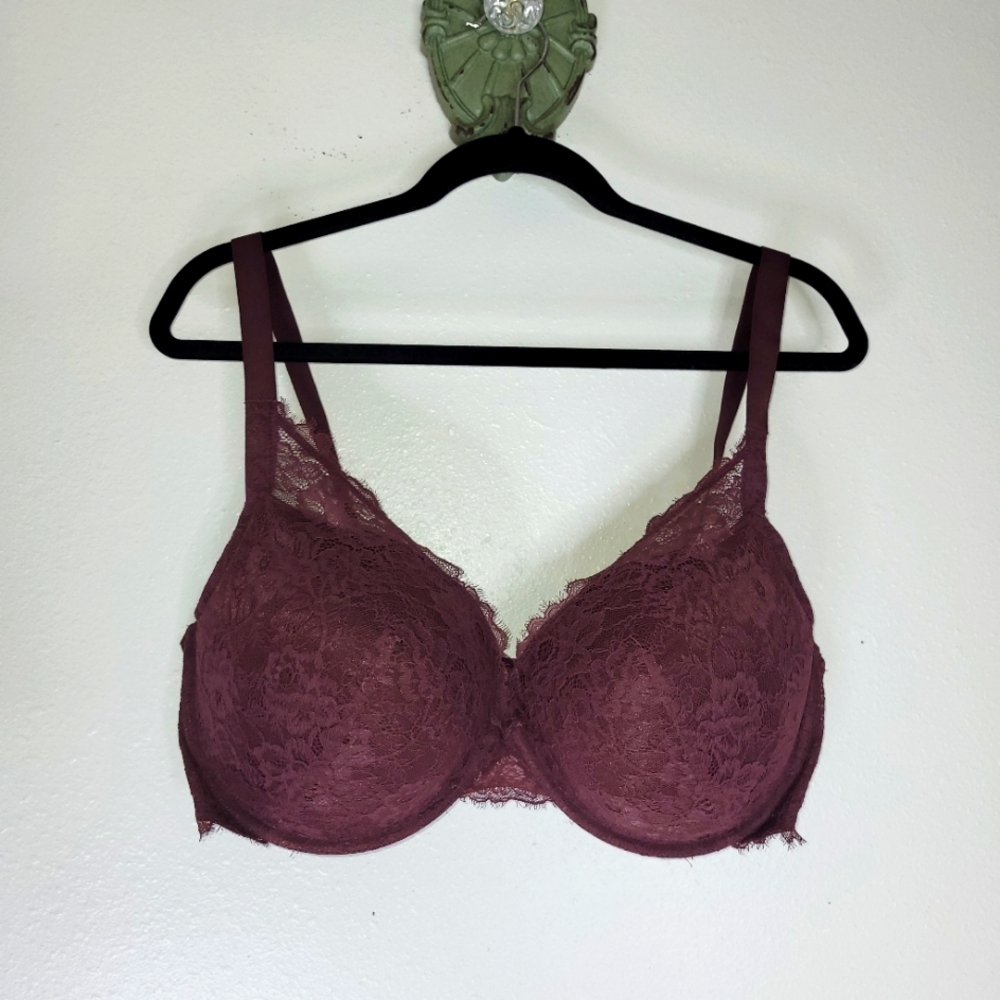 🤑 4for$20 Closet Blowout!  Auden Elegant Lace Underwire Bra - Burgundy